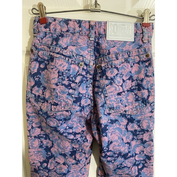 Vintage Early 80s Squeeze In Floral All Over Print Women’s Jeans Size 3 - Picture 12 of 16